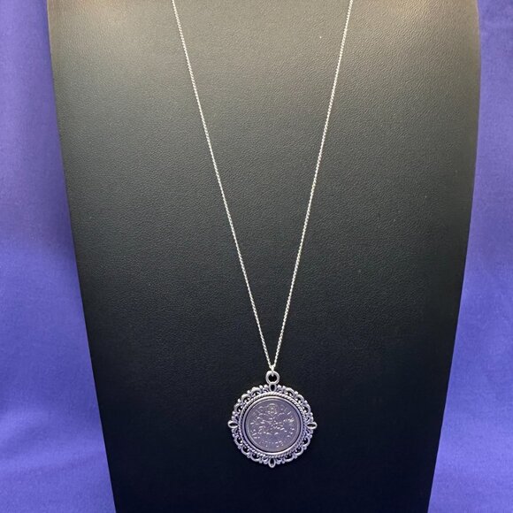 Sterling Chain 1955 Sixpence Coin Pendant Necklace - Picture 5 of 13